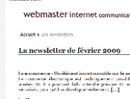 webmaster éditorial - newsletter